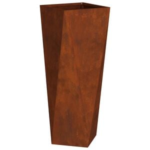vidaXL Jardini&egrave;re Rouill&eacute; 30 x 30 x 75 cm Acier patin&eacute;