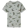 T-shirt pour enfants m&eacute;lange kaki clair 128