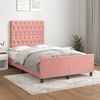 vidaXL Cadre de lit sans matelas rose 120x190 cm velours