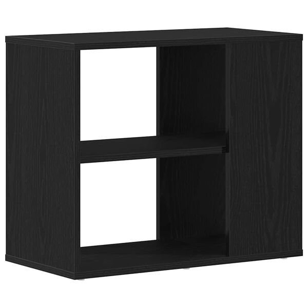 vidaXL Buffet avec tiroir Ch&ecirc;ne noir 60 x 30 x 50 cm Bois d'ing&eacute;nierie