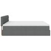 VidaXL Cadre de lit ottoman avec matelas gris foncé 200x200cm tissu
