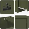 vidaXL Cabinet de Dossier avec tiroir Vert olive 45,5 x 42 x 106,5 cm