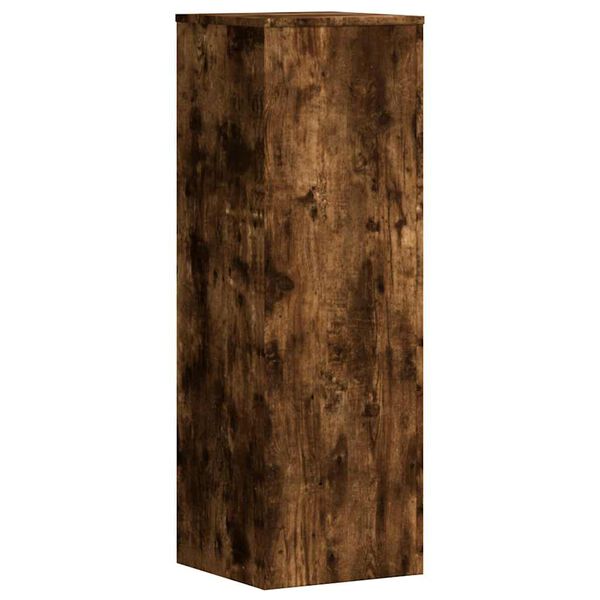 vidaXL Support pour plantes ch&ecirc;ne fum&eacute; 33x33x100 cm bois d'ing&eacute;nierie