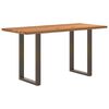 vidaXL Table de bar rectangulaire en bois massif de ch&ecirc;ne marron clair 180 x 80 x 92 cm