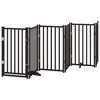 vidaXL Barri&egrave;re pour chiens avec porte 6 panneaux bois de sapin massif
