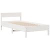 vidaXL Lit biblioth&egrave;que sans matelas blanc 90x190cm bois de pin massif