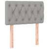 vidaXL Sommier à lattes de lit avec matelas Gris clair 80x200 cm Tissu