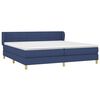 vidaXL Sommier &agrave; lattes de lit avec matelas Bleu 200x200 cm Tissu