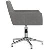 vidaXL Chaise pivotante &agrave; manger Gris clair Tissu
