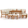 vidaXL Ensemble &agrave; manger de jardin avec coussins 11 pcs bois d'acacia