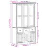 vidaXL Buffet BODO blanc 115,5x43x200,5 cm bois massif de pin