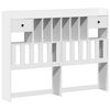 vidaXL Lit bibliothèque sans matelas blanc 140x190 cm bois pin massif