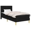 vidaXL Cadre de lit avec matelas Noir 80 x 200 cm Tissu