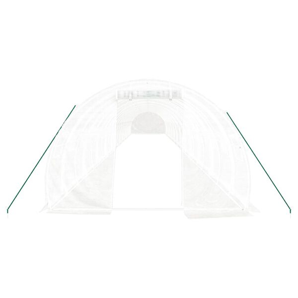 vidaXL Serre avec cadre en acier blanc 72 m² 24x3x2 m