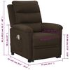 vidaXL Fauteuil de massage Marron foncé Tissu
