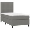 vidaXL Sommier &agrave; lattes de lit avec matelas Gris fonc&eacute; 100x200cm Tissu
