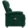 vidaXL Fauteuil &eacute;lectrique de massage Vert fonc&eacute; velours