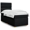 vidaXL Sommier &agrave; lattes de lit avec matelas Noir 100x200 cm Tissu
