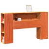 vidaXL T&ecirc;te de lit avec rangement cire marron 150cm bois massif de pin