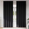 vidaXL Rideaux occultants avec anneaux 2 pcs Noir 245 x 140 cm