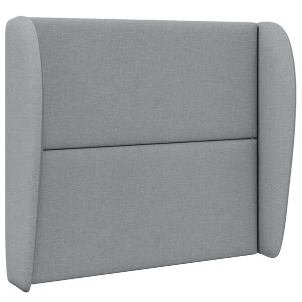 vidaXL Oreille de t&ecirc;te de lit Gris clair 80 x 23 x 6 cm tissu