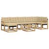 vidaXL Ensemble de canap&eacute;s d'ext&eacute;rieur 8 pcs Blanc et Beige