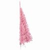 vidaXL Sapin de No&euml;l artificiel pr&eacute;-&eacute;clair&eacute; Rose 120 cm PVC