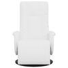 vidaXL Fauteuil inclinable avec repose-pieds blanc similicuir