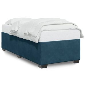 vidaXL Cadre de lit sans matelas bleu 90x200 cm velours