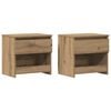 vidaXL Tables de chevet 2 pcs ch&ecirc;ne artisanal 40x30x39 cm
