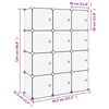 vidaXL Cubes de rangement 12 pcs avec portes noir PP