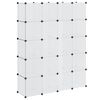 vidaXL Armoire modulaire 14 compartiments blanc 37 x 146 x 180,5 cm