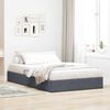 vidaXL Lit de Rangement avec matelas Gris fonc&eacute; 120 x 200 cm Velours