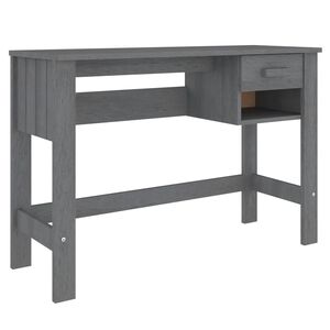 vidaXL Bureau HAMAR Gris fonc&eacute; 110x40x75 cm Bois massif de pin