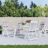 vidaXL Coussins de chaise jardin &agrave; dossier haut lot de 4 carreaux gris