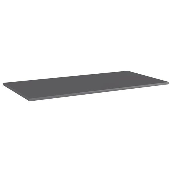 vidaXL Panneaux biblioth&egrave;que 4pcs Gris brillant 100x50x1,5cm Agglom&eacute;r&eacute;