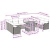 vidaXL Ensemble de canap&eacute; de jardin avec coussin 11 pcs Noir et cr&egrave;me