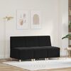 vidaXL Unit&eacute; de Sofa Modulaire Sans Accoudoirs 3 pcs Noir