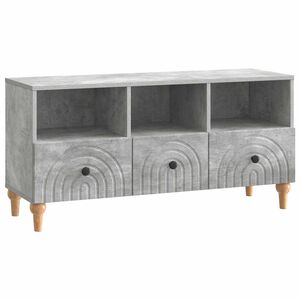 vidaXL Meuble TV Gris B&eacute;ton 102 x 34,5 x 50 cm Bois d&rsquo;ing&eacute;nierie