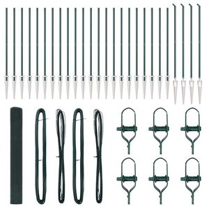 vidaXL Cl&ocirc;ture en fil soud&eacute; avec pointes 50 x 1,2 m Vert Maille