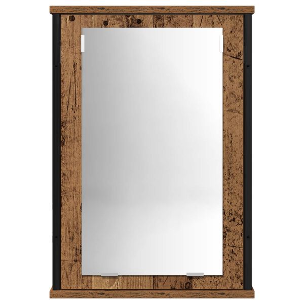 vidaXL Ensemble de mobilier de salle de bain avec porte 2 pcs Marron