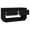 vidaXL Meuble TV Noir 74x34x40 cm Bois de pin massif