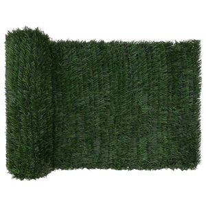 vidaXL Cl&ocirc;ture Artificielle Vert fonc&eacute; 1 x 3 m PVC et Acier