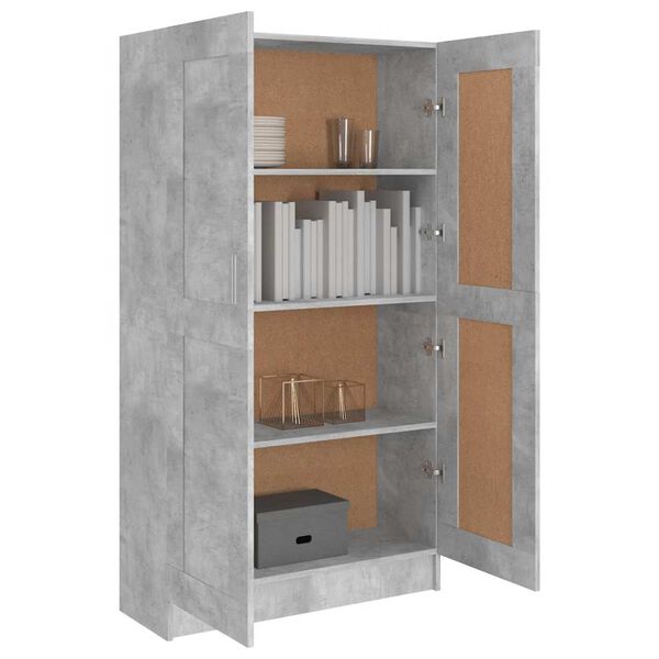 vidaXL Biblioth&egrave;que Gris b&eacute;ton 82,5x30,5x150 cm Bois d&rsquo;ing&eacute;nierie