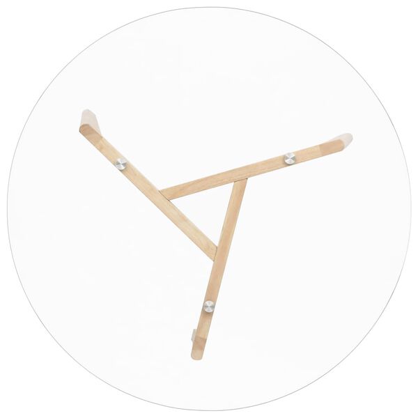 vidaXL Table de salle à manger transparent 80 cm verre trempé