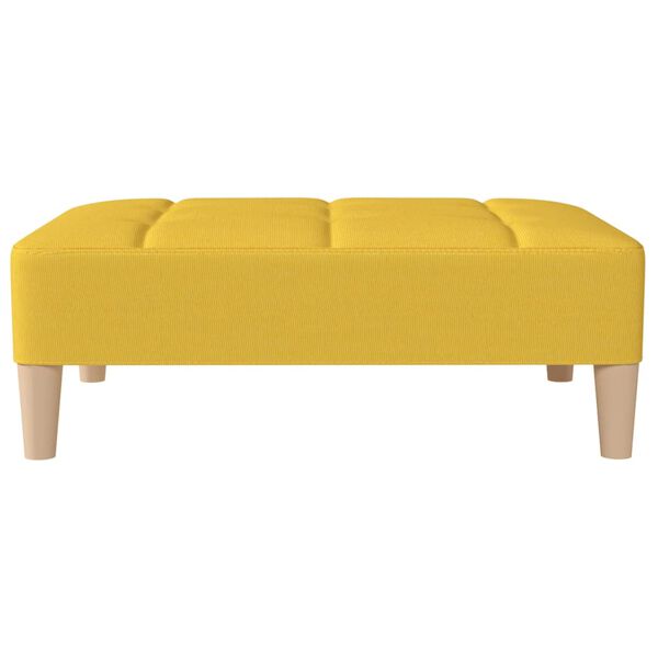 vidaXL Repose-pied Jaune 78x56x32 cm Tissu