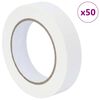 vidaXL Rubans de masquage pour peintre 50 pcs Blanc 25 mm x 50 m