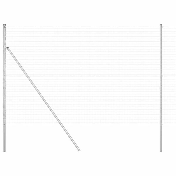 vidaXL Poteau de cl&ocirc;ture. Argent&eacute; 10 x 1,6 m (maillage de 25 x 25 mm)