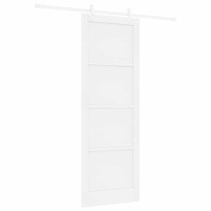 vidaXL Porte coulissante Blanc 83 x 232 cm Bois de pin massif