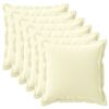 vidaXL Housse de coussin 6 pc HOUTEN Cr&egrave;me 55 x 55 cm Polyester